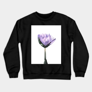 Water Lily Watercolor Painting Crewneck Sweatshirt